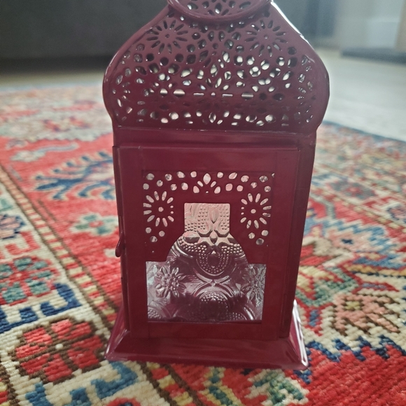 GlobeIn Small Hanging Lantern - Maroon - Picture 5 of 6